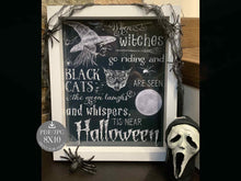 When Witches Go Riding Sign Halloween Wall Art PRINTABLE Decor Chalkboard