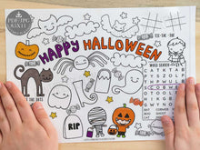 halloween placemat coloring printable