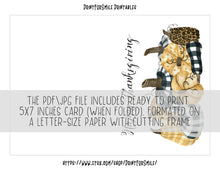 PRINTABLE Happy Thanksgiving Card Pumpkin