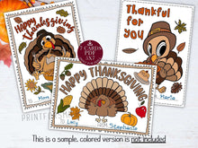 Thanksgiving Coloring Cards PRINTABLE