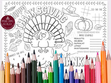 Thanksgiving Placemat PRINTABLE Coloring