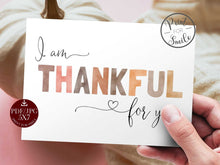 Thankful Card PRINTABLE Thanksgiving Card
