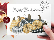 PRINTABLE Happy Thanksgiving Card Pumpkin