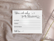 Graduation Advice Cards Wishes PRINTABLE Party Decorations