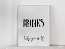 Drinks Bar Sign, Graduation Sign, PRINTABLE Graduation Party Decorations, Table Sign, Grad Party Decor