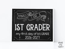 First Day Of First Grade Sign, 1st Grade Sign, Back To School Sign, PRINTABLE Chalkboard Photo Prop