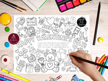 Editable Valentine's Day Placemat PRINTABLE For Kids