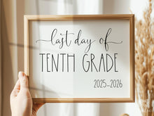 Last Day Of 10th Grade Sign Tenth School 2026 Printable