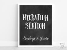 Hydration Station Sign PRINTABLE Drink Your Fluids Nurse Graduation Party Sign, Party Decorations, Table Sign, Grad Party Decor, Chalkboard