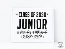 4 First Day Of Freshman Year Sign BUNDLE, High School Signs, Class Of 2030, 9th Grade Sign, PRINTABLE Photo Prop Modern