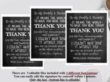 Graduation Thank You Sign PRINTABLE Party Decorations Personalizable DIY