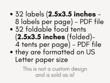 Taco Bar Labels, Fiesta Food Tent Cards, Chalkboard Party Signs (Digital Download)
