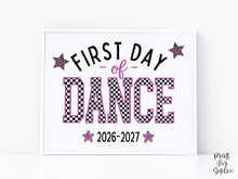First Day of Dance Sign Printable, Trendy Checkered Leopard Preppy Poster, 1st Day Of Dance Class Sign, Instant Download