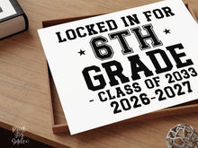 First Day Of 6th Grade Sign Boy Girl Printable, 1st Day Sixth Bold Clean Minimalist Back To School Sign