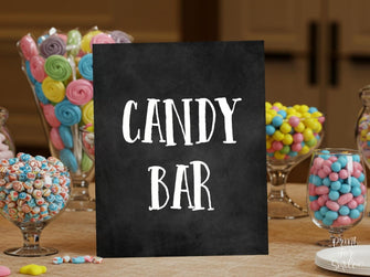 Candy Bar Sign PRINTABLE Graduation Sign, Grad Party Decor, Table Sign, Chalkboard Decorations