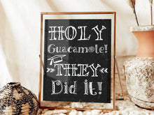 Holy Guacamole They Did It Sign Printable Graduation Party Decorations Fiesta