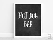 Hot Dog Bar Sign PRINTABLE Graduation Sign, Grad Party Decor, Table Sign, Chalkboard