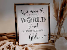 Graduation Globe Sign You Mean The World To Me Party Decorations PRINTABLE