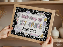 Last Day Of First Grade Sign Pastel PRINTABLE, Last Day Of 1st Grade, Last Day Of School Sign For Girl Photo Prop