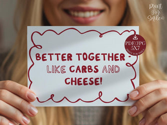 Funny Cute Galentines Day Card PRINTABLE Trendy