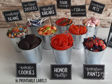 Graduation Candy Labels PRINTABLE, Chalkboard Grad Party Candy Bar Buffet