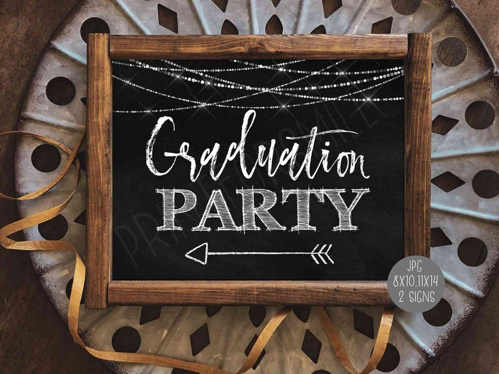 Graduation Party Direction Sign Decorations PRINTABLE