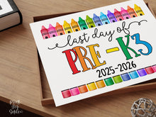 Last Day Of Pre-K3 Sign Fun PRINTABLE, PreK3 Colorful Photo Prop, End Of School Year, 2026