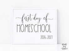 First Day Of Homeschool Sign PRINTABLE Back To School Sign Photo Prop