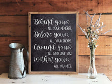 Behind You All Your Memories Graduation Sign Before You All Your Dreams Around You All Who Love You Within You All You Need PRINTABLE