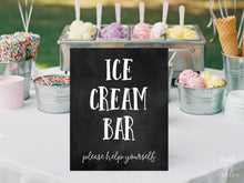 Ice Cream Bar Sign, PRINTABLE Graduation Sign, Chalkboard Graduation Party Decorations, Table Sign, Grad Party Decor