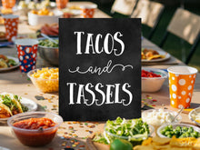Tacos And Tassels Graduation Sign PRINTABLE Grad Party Decor, Table Sign, Taco Bar Sign