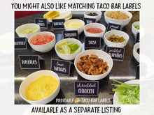 Taco Bar Sign Graduation Grad Party Decor, PRINTABLE Table Sign, College Graduation, Chalkboard