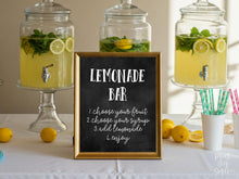 Lemonade Bar Sign PRINTABLE Graduation Sign, Party Sign, Party Decorations, Table Sign, Grad Party Decor, Chalkboard