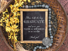 Graduation Name And Address Sign, PRINTABLE Envelope Station Sign, Chalkboard Party Decoration
