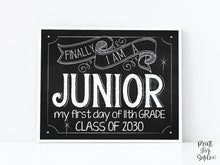 BUNDLE First Day Freshman Year Sign Chalkboard, Class Of 2030, 9th Grade Sign, PRINTABLE 4 High School Signs