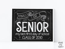 BUNDLE First Day Freshman Year Sign Chalkboard, Class Of 2030, 9th Grade Sign, PRINTABLE 4 High School Signs