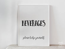 PRINTABLE Beverages Sign, Graduation Sign, Graduation Party Decorations, Table Sign, Grad Party Decor