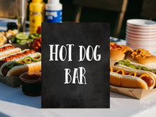 Hot Dog Bar Sign PRINTABLE Graduation Sign, Grad Party Decor, Table Sign, Chalkboard