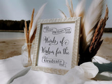 PRINTABLE Words Of Wisdom For The Graduate Sign And Cards Graduation Party Decorations