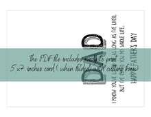 Printable Fathers Day Card Daughter Son