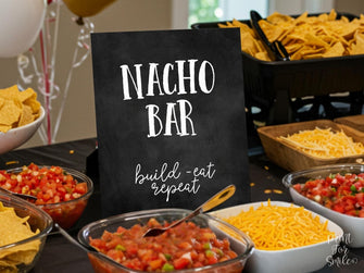 Nacho Bar Sign PRINTABLE Grad Party Decor, Graduation Sign, Chalkboard Decorations