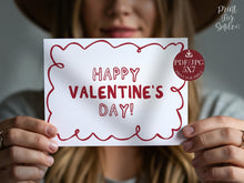 Trendy Valentine's Day Card PRINTABLE Gift, Happy Valentines Day, DIY Cute Card