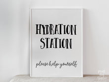 PRINTABLE Hydration Station Sign Graduation Party Sign, Party Decorations, Table Sign, Grad Party Decor