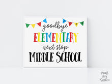 Colorful 5th Grade Graduation Sign, Last Day Of Elementary School Printable, Minimal School Photo Prop