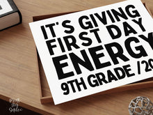Funny First Day of 9th Grade Sign Printable, Back to School Sign, Clean + Chalkboard 1st Day Ninth Grade Poster for Boy or Girl