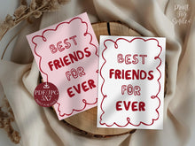 Best Friend Ever Card Galentines Day Card PRINTABLE, Cute Trendy Gift, Friendship Card, Bestie Card, BFF Card