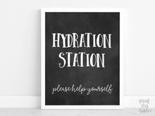Hydration Station Sign PRINTABLE Graduation Party Sign, Party Decorations, Table Sign, Grad Party Decor, Chalkboard