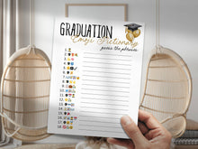 Graduation Emoji Game Pictionary Game Printable College Graduation Party
