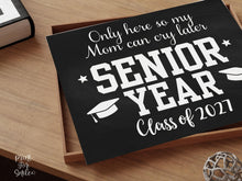 First Day Of Senior Year Sign PRINTABLE Funny 12th Grade Sign Class Of 2027 Chalkboard Last High School Sign Photo Prop Bold Simple Modern