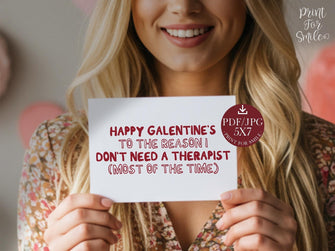 PRINTABLE Funny Galentines Day Card, Trendy Bestie Card, BFF Gift